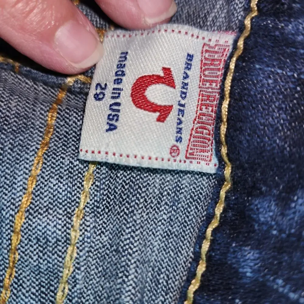 TRUE RELIGION EUC WOMEN'S SIZE 29 JOEY FLARE DENIM BLUE JEANS